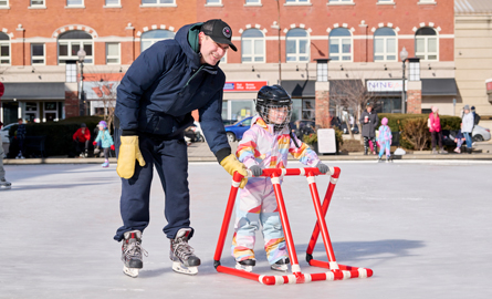 Family ice-skating at Harmony Square