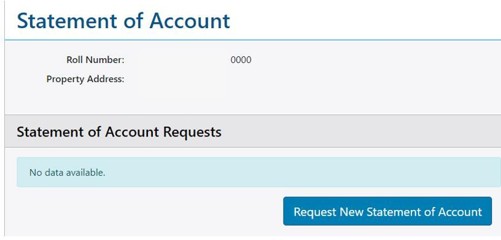 Request New Statement of Account