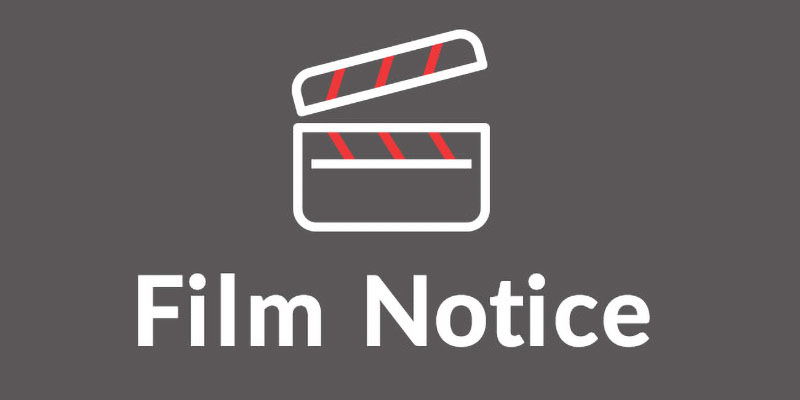 Filming Notice – October 1-3, 2021