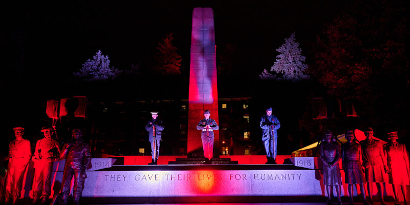 Vigil at the Brant War Memorial