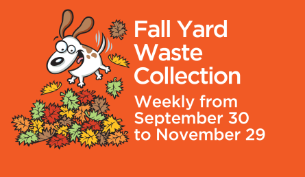 Fall Yard Wast Collection weekly September 30 to November 29, 2024