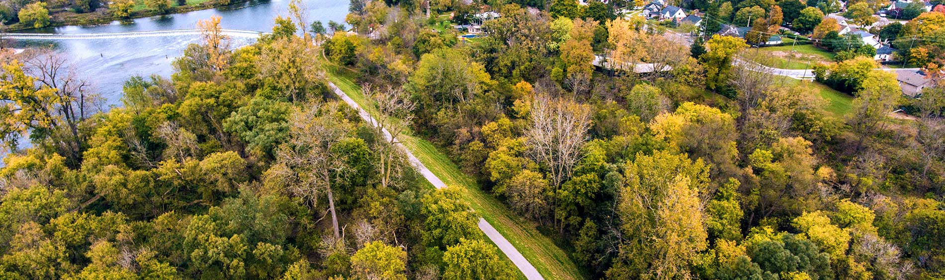 City of Brantford trail from above