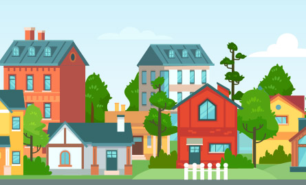 vector image of a neighbourhood