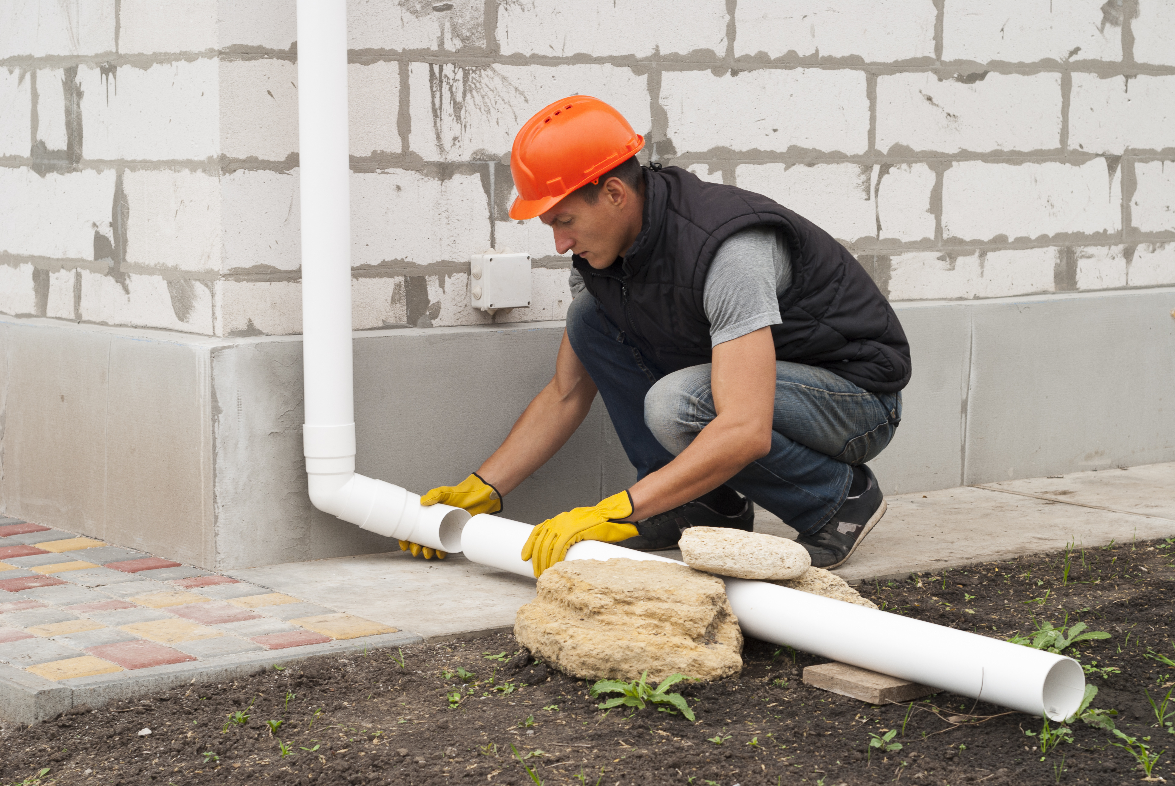 Connection from roof downspouts 