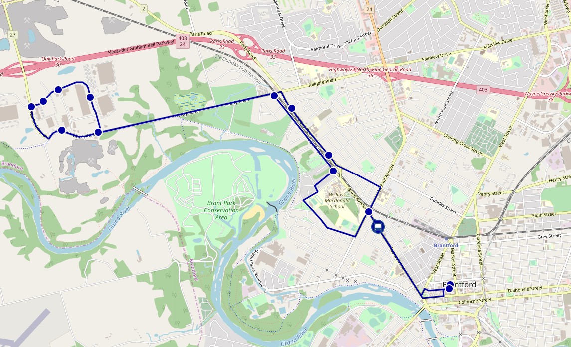 Transit Detour Map